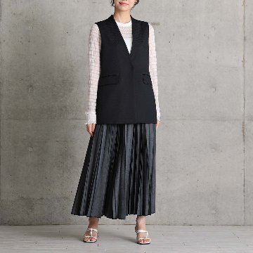 2月中旬～下旬お届け予定 『Inflexion pleats』 Long skirt 【全4色】の画像