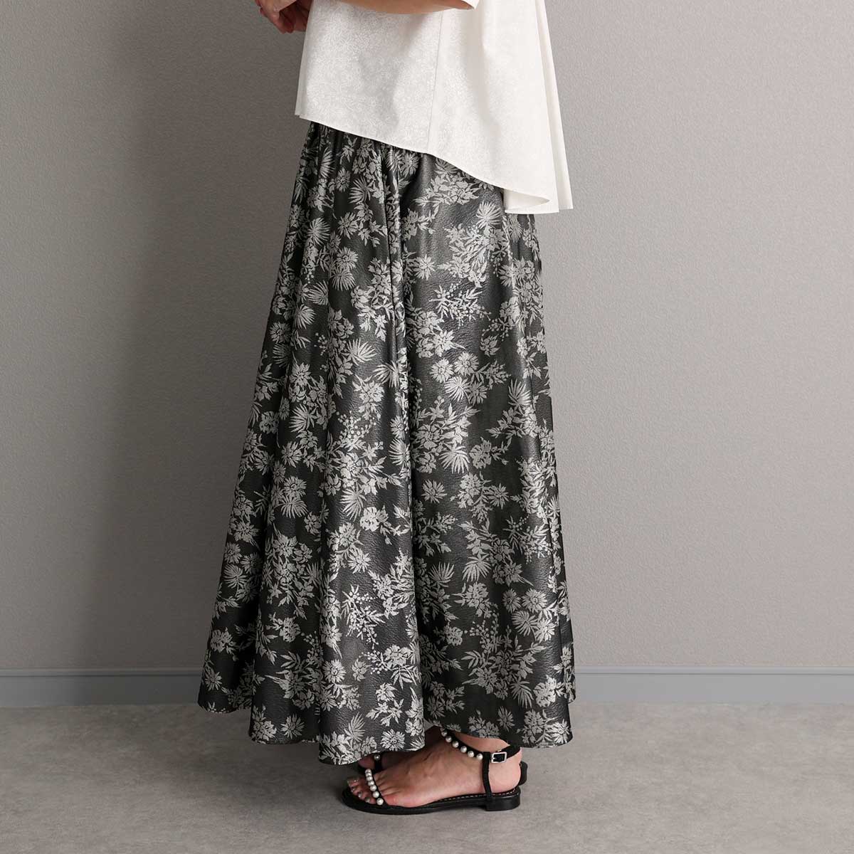 3月中旬-下旬お届け予定『Mary jacquard 』 Flare skirt 【全3色】の画像