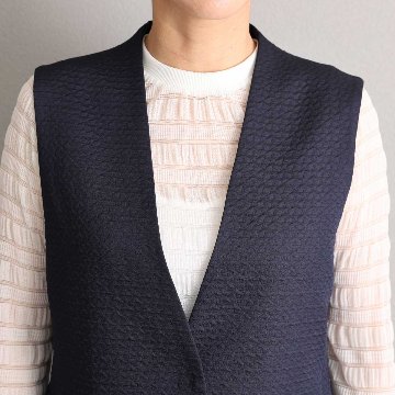 3月中旬-下旬お届け予定『Stella matelasse』 Short gilet【全3色】の画像