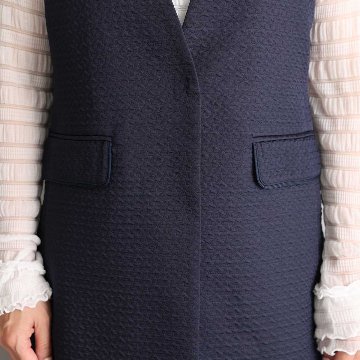 3月中旬-下旬お届け予定『Stella matelasse』 Short gilet【全3色】の画像