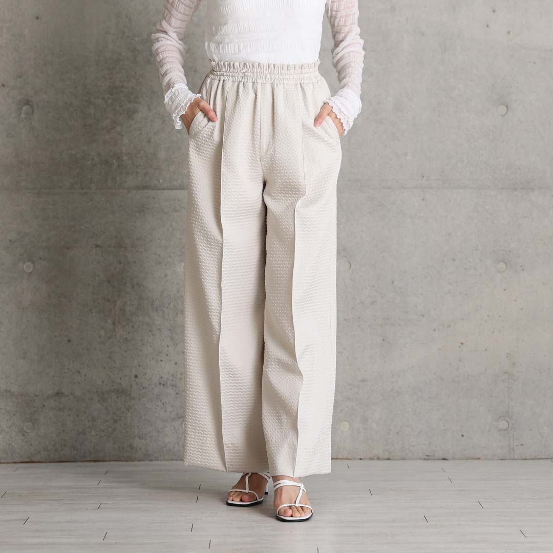 3月中旬～下旬お届け予定『Stella matelasse』 Easy wide pants 【全3色】の画像