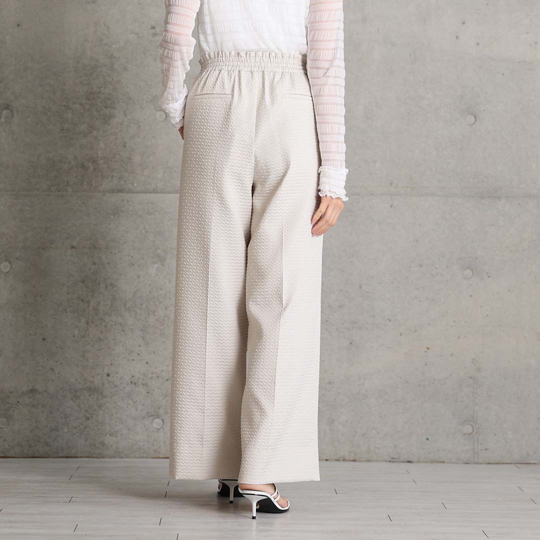 3月中旬～下旬お届け予定『Stella matelasse』 Easy wide pants 【全3色】の画像