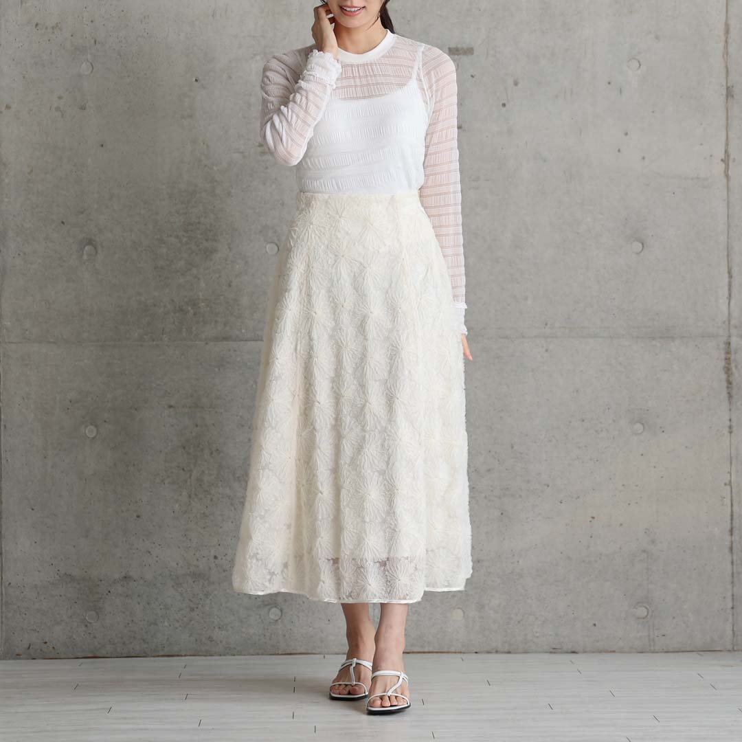 3月中旬-下旬お届け予定『Couturière』 Flare skirt【全2色】の画像