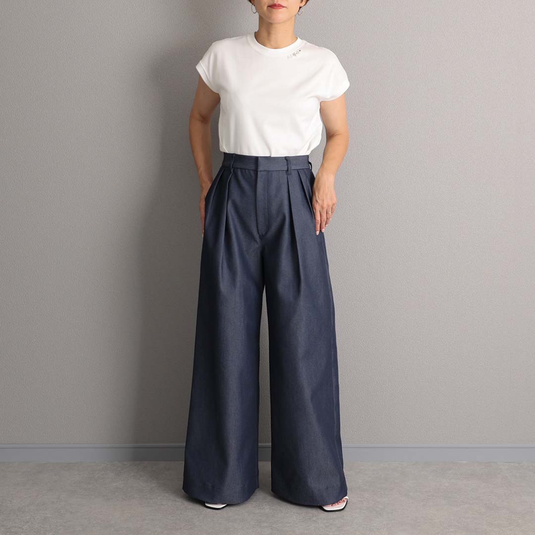 3月中旬～下旬お届け予定『Dress Denim』 Tuck pants 【全3色】の画像