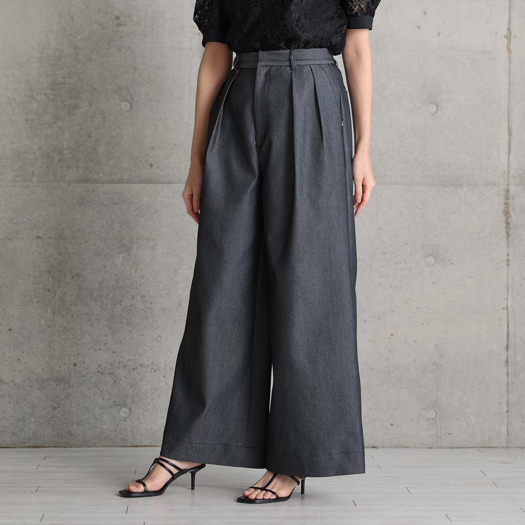 3月中旬～下旬お届け予定『Dress Denim』 Tuck pants 【全3色】の画像