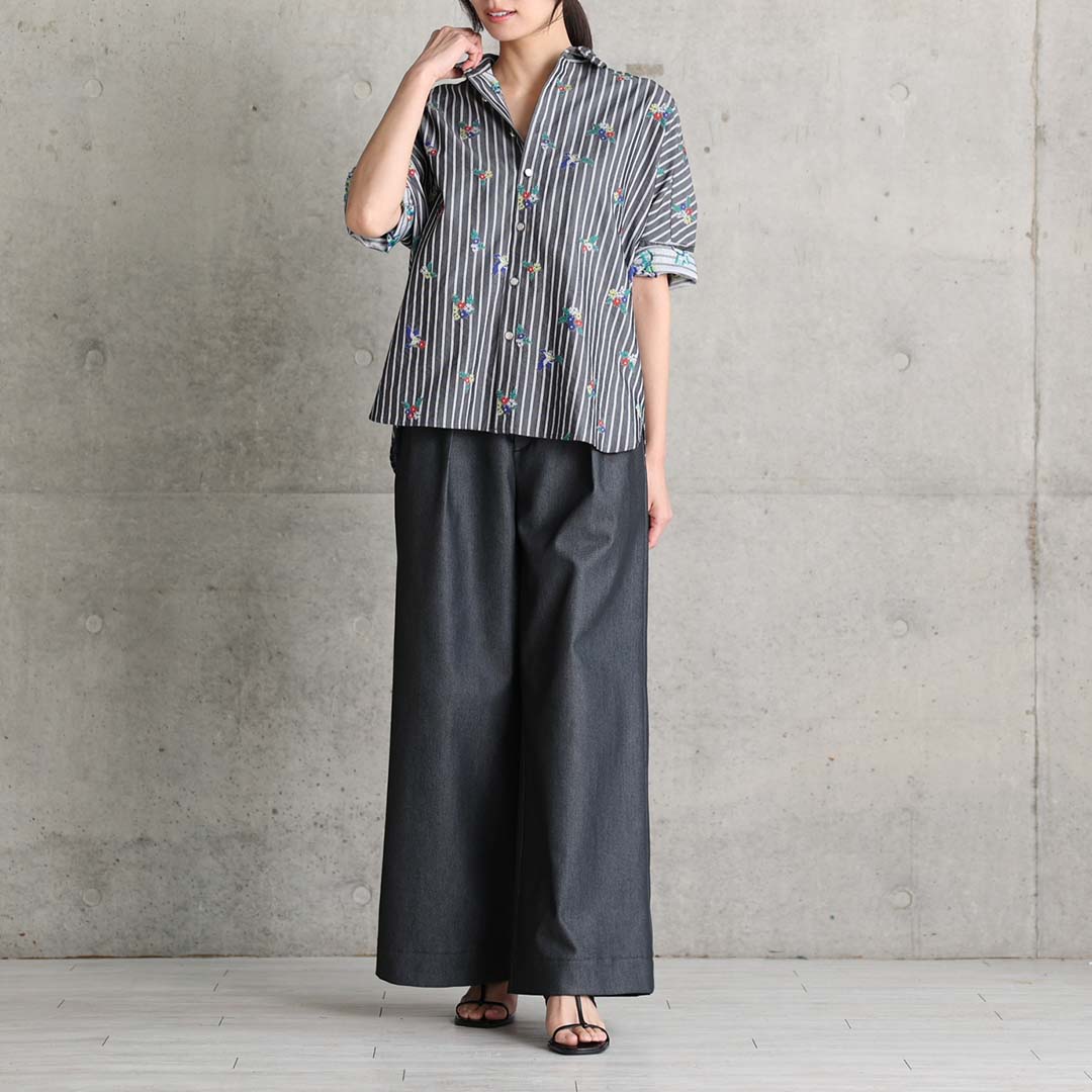 3月中旬～下旬お届け予定『Dress Denim』 Tuck pants 【全3色】の画像