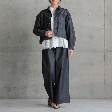 3月中旬～下旬お届け予定『Dress Denim』 Tuck pants 【全3色】の画像