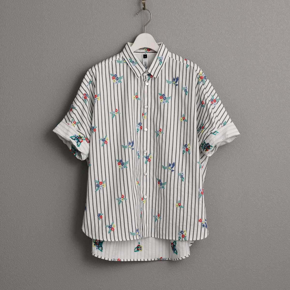 4月中旬～下旬お届け予定『Robin stripe』 Relax shirts【全3色】の画像