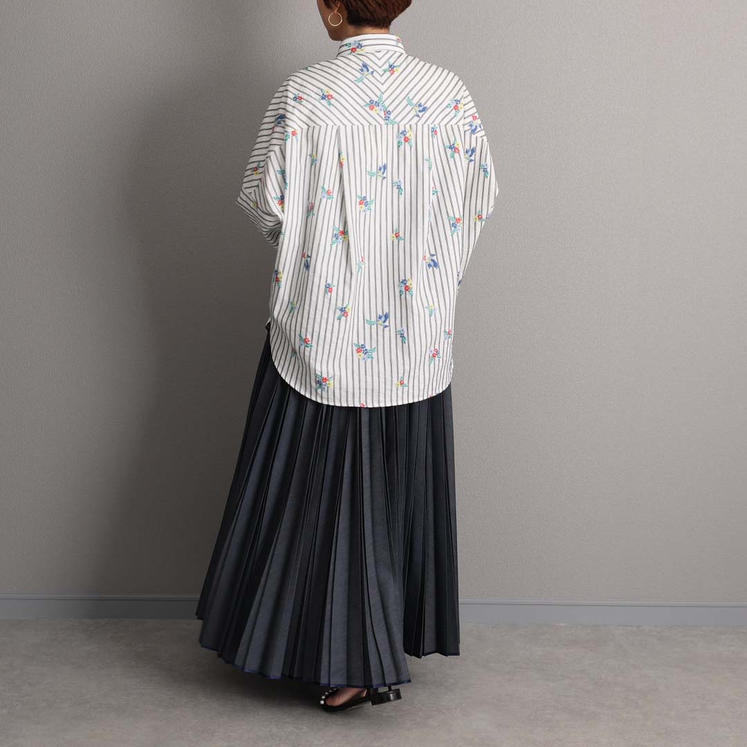 4月中旬～下旬お届け予定『Robin stripe』 Relax shirts【全3色】の画像