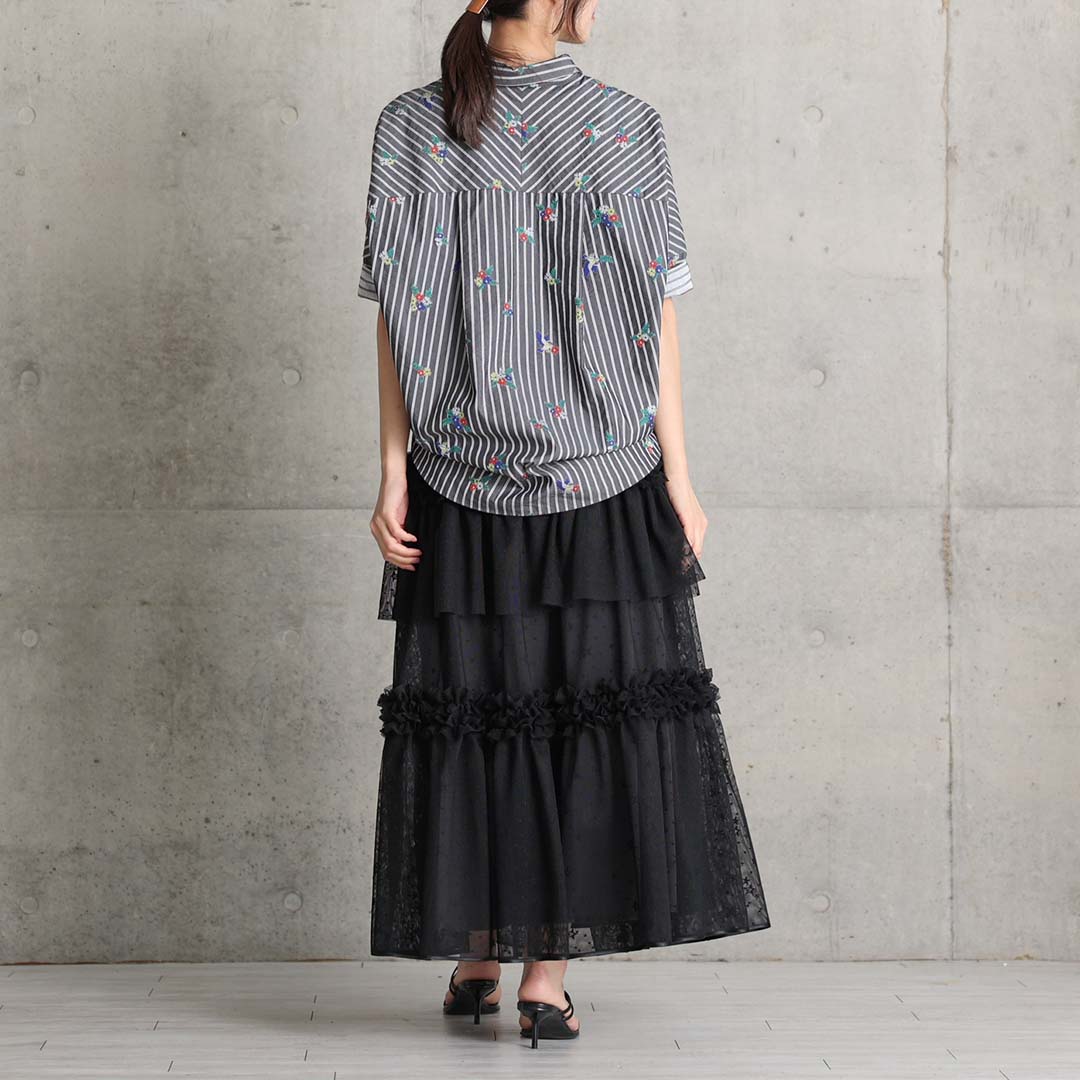 4月中旬～下旬お届け予定『Robin stripe』 Relax shirts【全3色】の画像