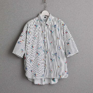 4月中旬～下旬お届け予定『Robin stripe』 Relax shirts【全3色】の画像