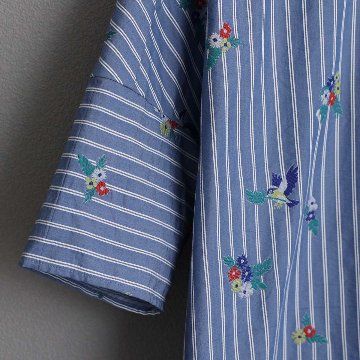 4月中旬～下旬お届け予定『Robin stripe』 Relax shirts【全3色】の画像