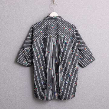 4月中旬～下旬お届け予定『Robin stripe』 Relax shirts【全3色】の画像