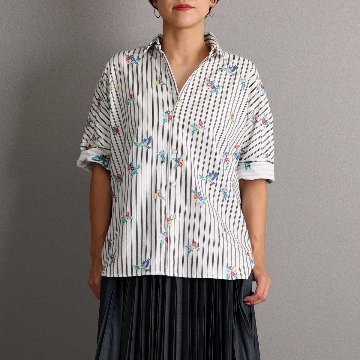 4月中旬～下旬お届け予定『Robin stripe』 Relax shirts【全3色】の画像