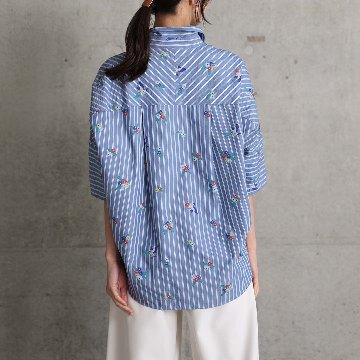 4月中旬～下旬お届け予定『Robin stripe』 Relax shirts【全3色】の画像