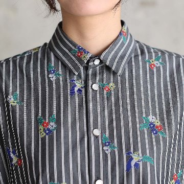 4月中旬～下旬お届け予定『Robin stripe』 Relax shirts【全3色】の画像