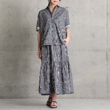 4月中旬～下旬お届け予定『Robin stripe』 Relax shirts【全3色】の画像