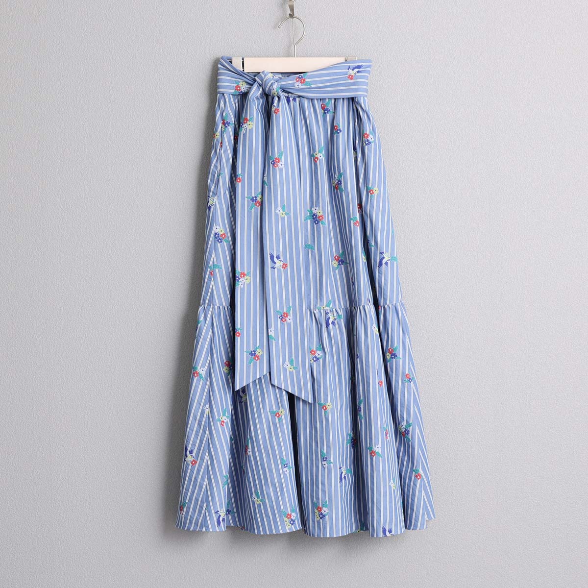 4月中旬～下旬お届け予定『Robin stripe』 Tiered skirt 【全3色】の画像