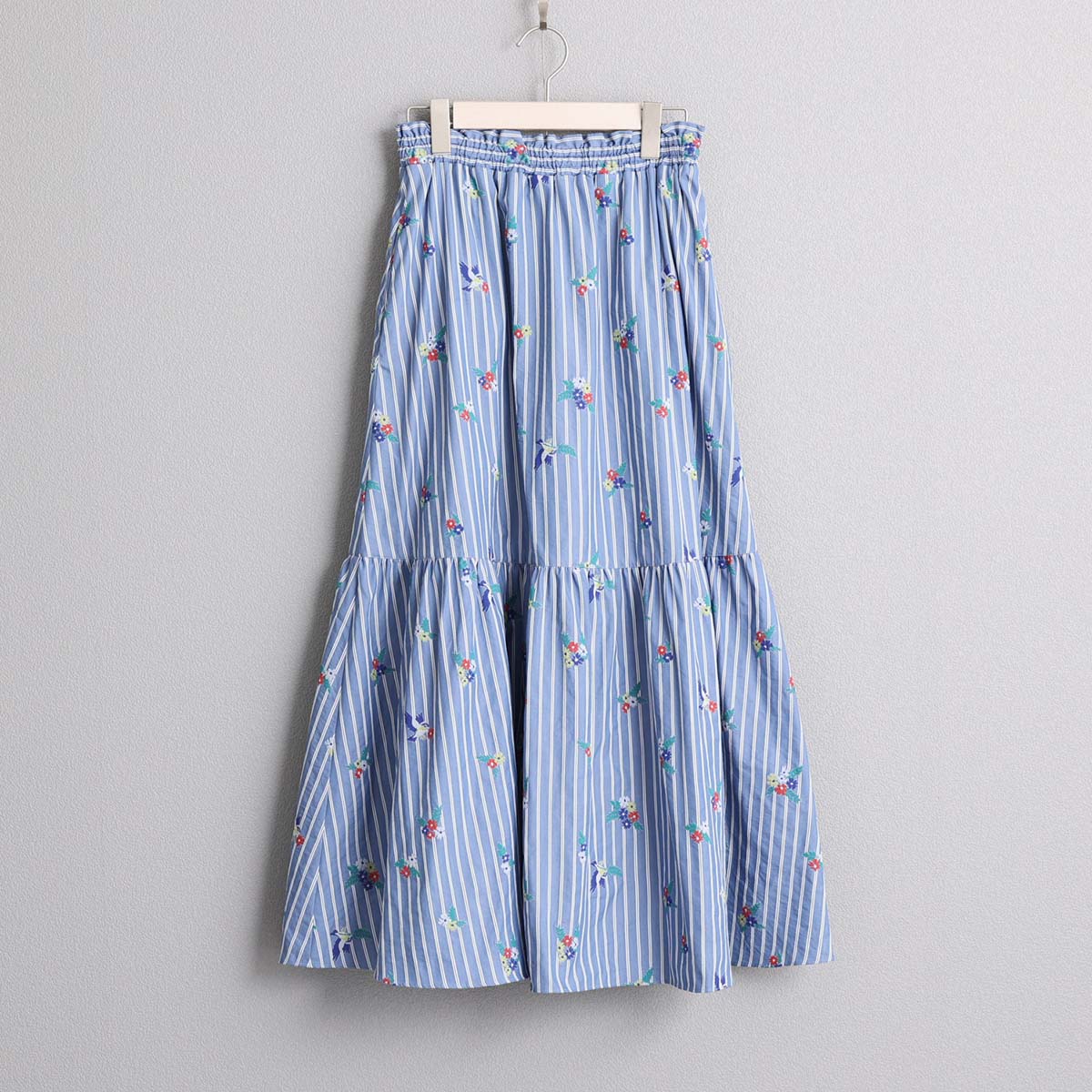 4月中旬～下旬お届け予定『Robin stripe』 Tiered skirt 【全3色】の画像