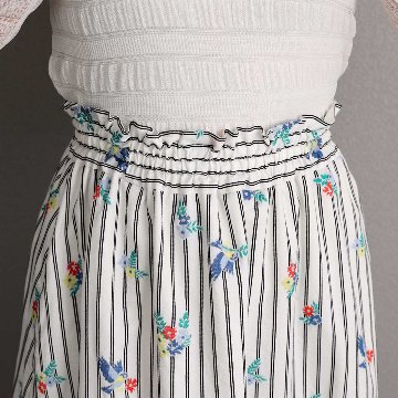 4月中旬～下旬お届け予定『Robin stripe』 Tiered skirt 【全3色】の画像