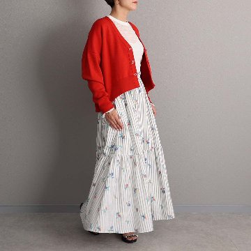 4月中旬～下旬お届け予定『Robin stripe』 Tiered skirt 【全3色】の画像