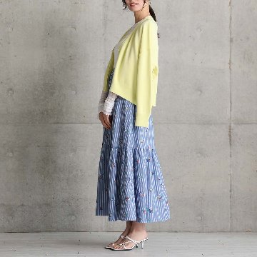 4月中旬～下旬お届け予定『Robin stripe』 Tiered skirt 【全3色】の画像