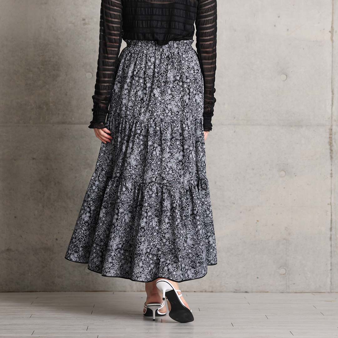 4月中旬～下旬『Robin flower』 Tiered skirt 【全2色】の画像