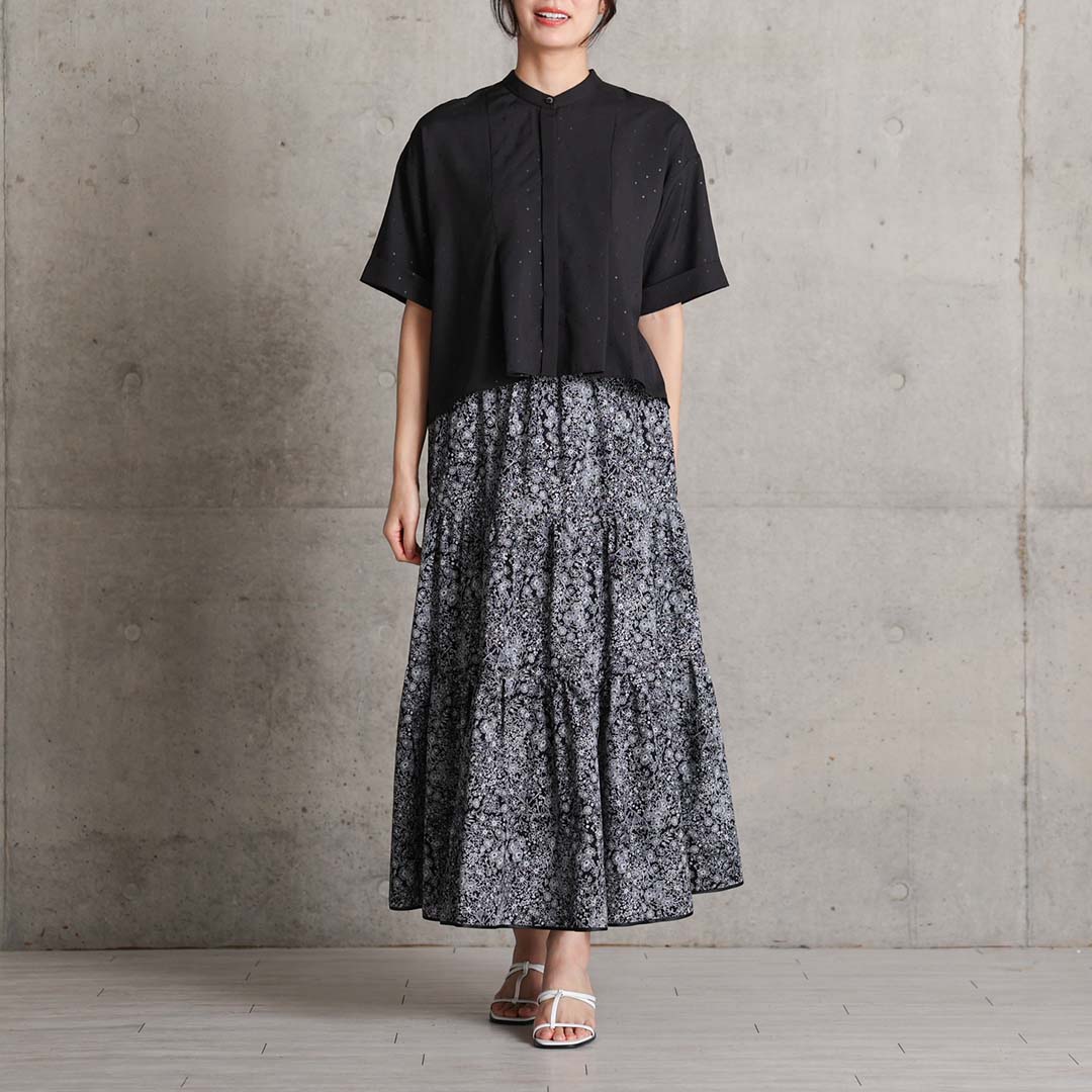 4月中旬～下旬『Robin flower』 Tiered skirt 【全2色】の画像