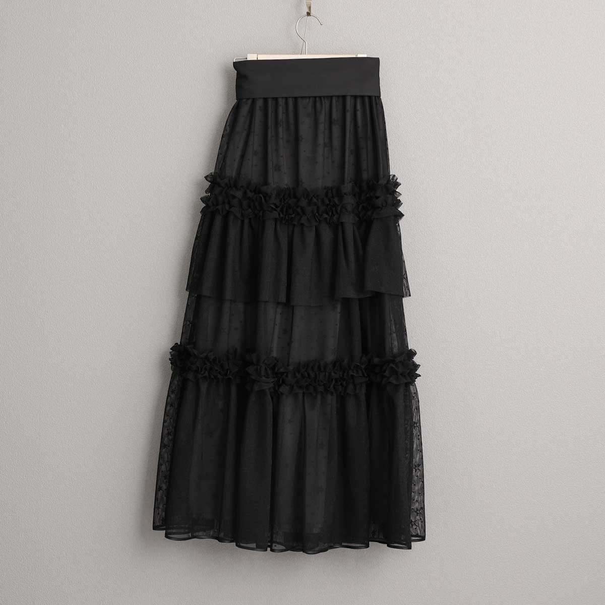 4月中旬~下旬お届け予定『Stella tulle』 Tiered skirt 【全2色】の画像