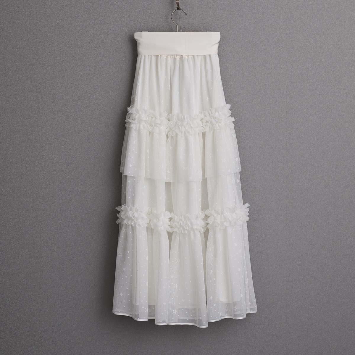 4月中旬~下旬お届け予定『Stella tulle』 Tiered skirt 【全2色】の画像