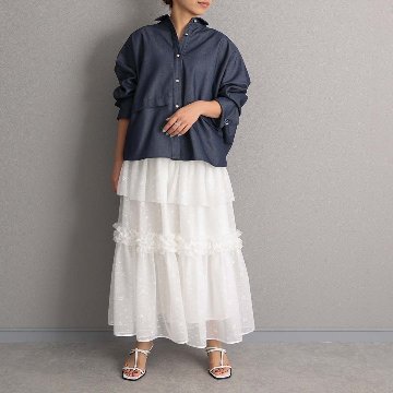 4月中旬~下旬お届け予定『Stella tulle』 Tiered skirt 【全2色】の画像