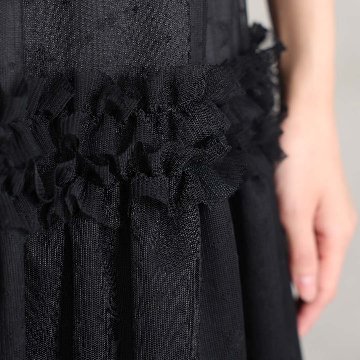 4月中旬~下旬お届け予定『Stella tulle』 Tiered skirt 【全2色】の画像