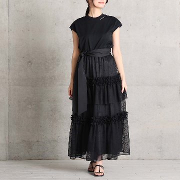 4月中旬~下旬お届け予定『Stella tulle』 Tiered skirt 【全2色】の画像