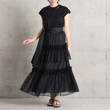 4月中旬~下旬お届け予定『Stella tulle』 Tiered skirt 【全2色】の画像