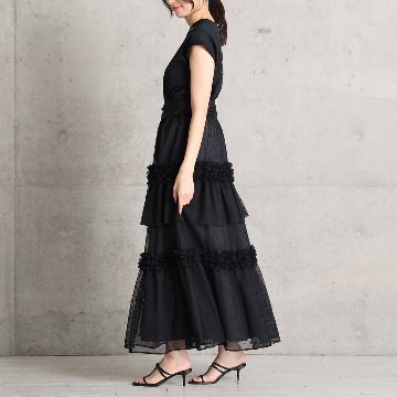 4月中旬~下旬お届け予定『Stella tulle』 Tiered skirt 【全2色】の画像