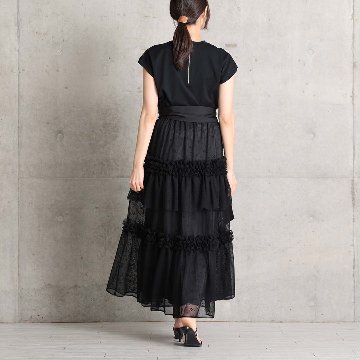 4月中旬~下旬お届け予定『Stella tulle』 Tiered skirt 【全2色】の画像