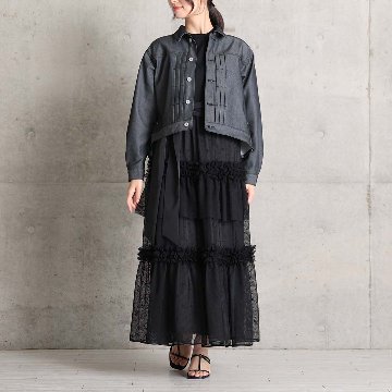 4月中旬~下旬お届け予定『Stella tulle』 Tiered skirt 【全2色】の画像