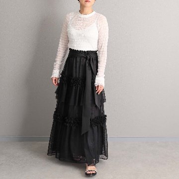 4月中旬~下旬お届け予定『Stella tulle』 Tiered skirt 【全2色】の画像