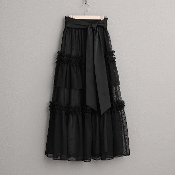 4月中旬~下旬お届け予定『Stella tulle』 Tiered skirt 【全2色】の画像