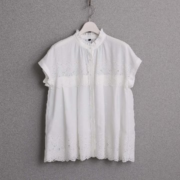 5月中旬～下旬お届け予定『Stella scallop』 french sleeve blouse【全3色】の画像