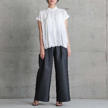 5月中旬～下旬お届け予定『Stella scallop』 french sleeve blouse【全3色】の画像