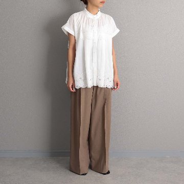 5月中旬～下旬お届け予定『Stella scallop』 french sleeve blouse【全3色】の画像