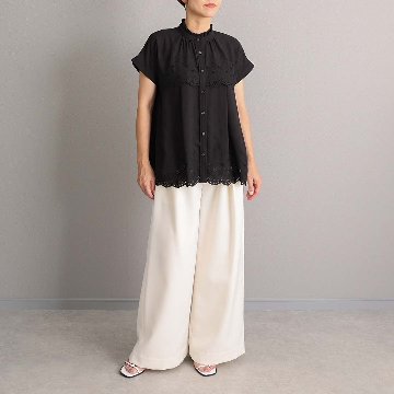 5月中旬～下旬お届け予定『Stella scallop』 french sleeve blouse【全3色】の画像