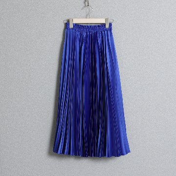 『Function satin pleats』 long skirt SAPPHIREの画像