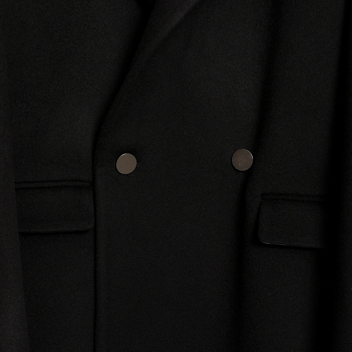 『Pure cashmere』 Over chester coat　BLACKの画像