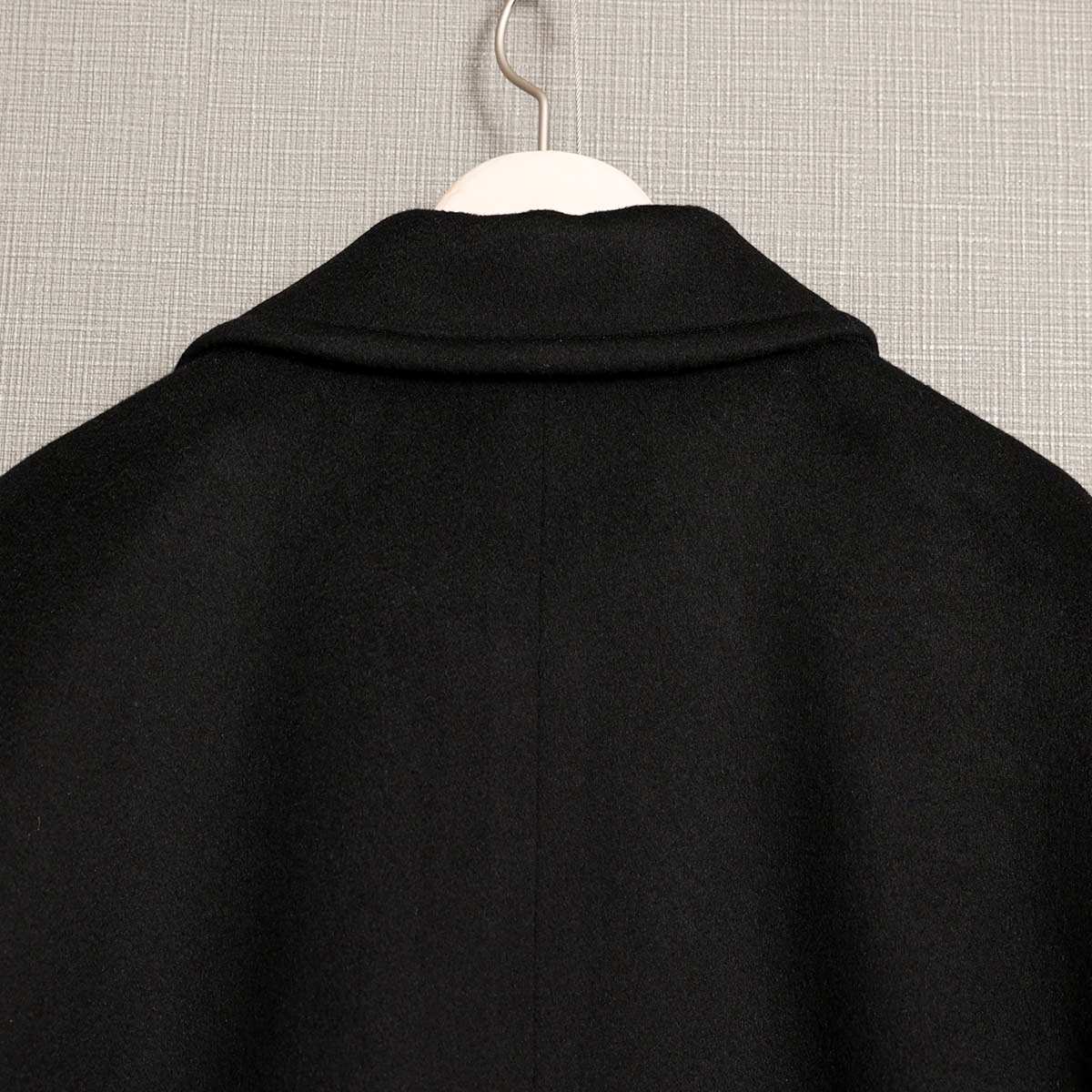 『Pure cashmere』 Over chester coat　BLACKの画像