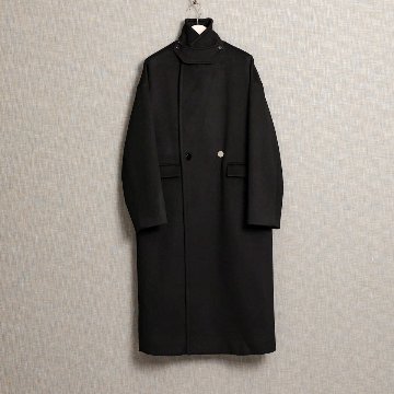 『Pure cashmere』 Over chester coat　BLACKの画像