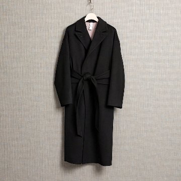 『Pure cashmere』 Over chester coat　BLACKの画像