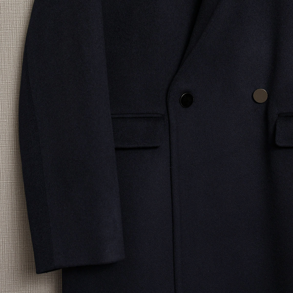 『Pure cashmere』 Over chester coat　NAVYの画像