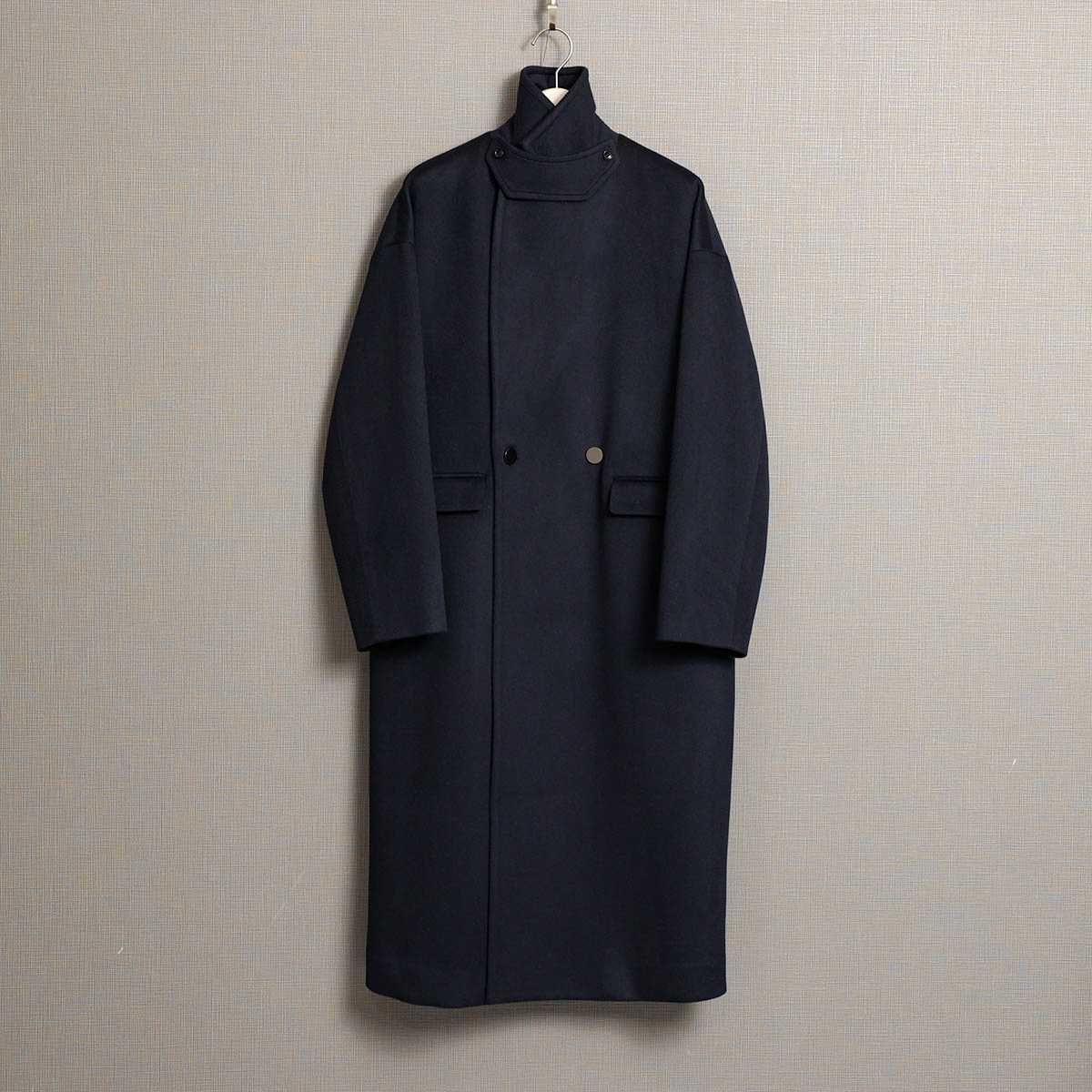 『Pure cashmere』 Over chester coat　NAVYの画像